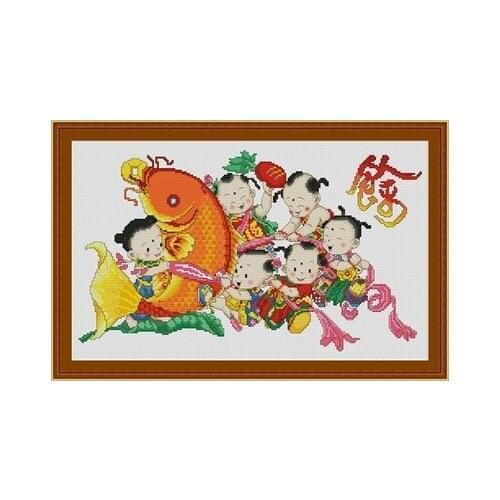 22-chinoiserie-yuwa Counted Cross Stitch 11CT 14CT 18CT DIY Cross Stitch Kits Embroidery Needlework Sets