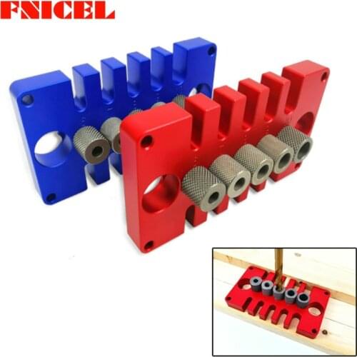 Aluminium Alloy 3 In 1 Punch Locator Woodworking Hole Opener Pocket Hole Jig Tenon Hole Doweling Jig Woodworking Puncher