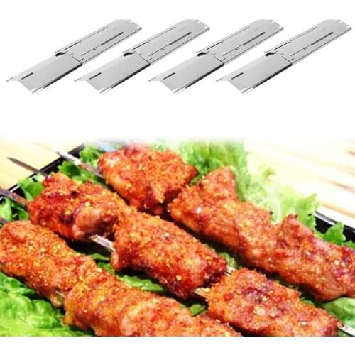 4Pcs Universal Adjustable Porcelain Coated Grill Heat Plate Shield Burner Cover Outdoor Picnic Accessories