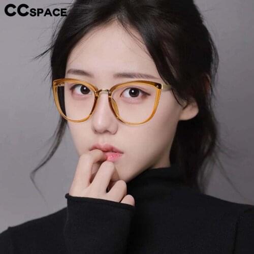 53140 Ultralight Metal Cat Eye Womens Anti-Blue Light Glasses Frame Tr90 Optical Fashion Computer Eyeglasses