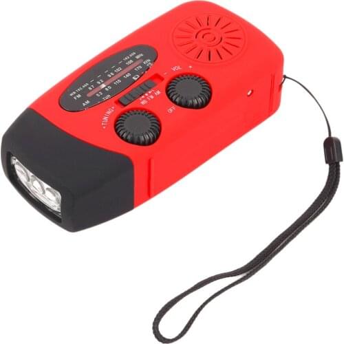 3 in 1 Emergency Charger Hand Crank Generator Wind/Solar/Dynamo Powered FM/AM Radio,Phones Chargers LED Flashlight Hot Sale