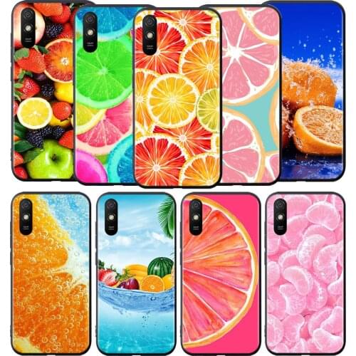 Summer Fruit Orange Silicone Cover For Xiaomi Redmi 9 9T 9C 8 7 6 Pro 9AT 9A 8A 7A 6A S2 5 5A 4X Plus Phone Case