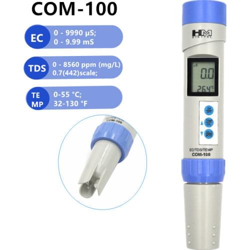 COM-100 EC TDS Temp Meter 3 in 1 Digital Calibration ATC Water Tester For Swimming Pool Aquarium 20%Off