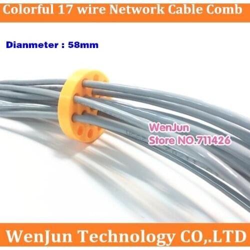 Colorful Round lotus root Network Modular cable lines comb machine Wire harness Arrangement tidy tools for computer room
