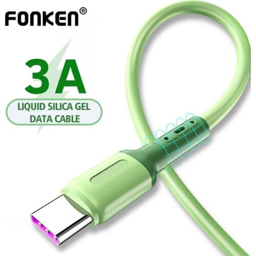 FONKEN 3A Type-c Cable For Xiaomi Redmi Huawei USB C Charger Cable 2.4A Micro USB Data Cable For OPPO VIVO Mobile Phone Cable