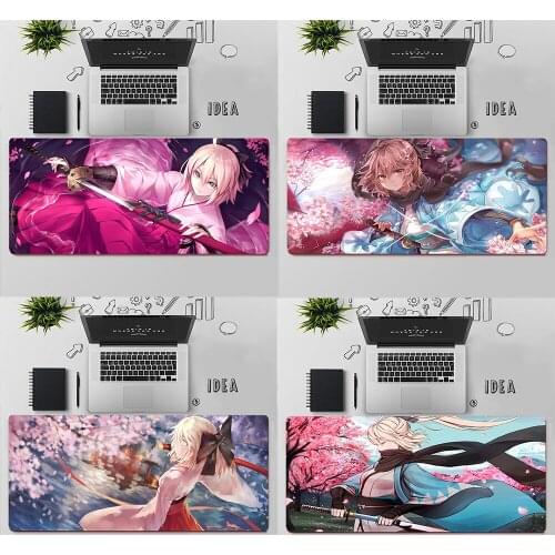 Gaming Mouse Pad Large Mouse Pad PC Gamer Computer Mouse Mat Fate Grand Order Sakura Saber Mousepad Keyboard Desk Mat Mause Pad