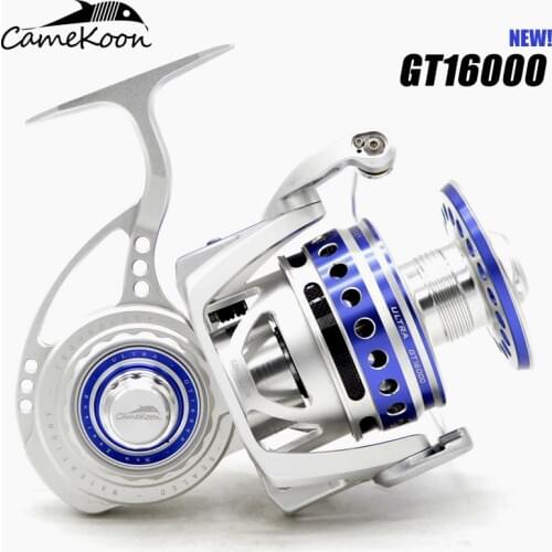 CAMEKOON GT16000 Saltwater Resistance Spinning Reel 30KG Max Drag Power Powerful Deep Sea Big Game Aluminum Alloy Fishing Coil