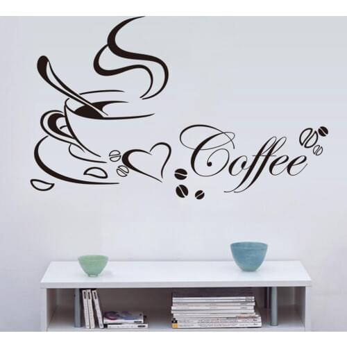 Coffee cup kitchen restaurant decoration stickers carved wall stickers decorative wallpaper murals environmental protection