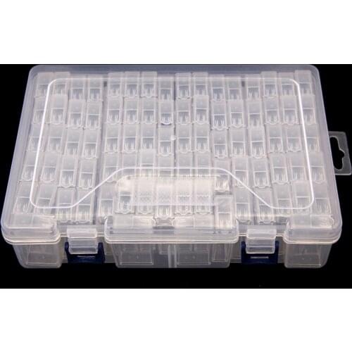 84 Grids Diamond Painting Accessories Container Box DIY Diamant Embroidery Mosaic Tools Bead Transparent Plastic Drill Storage