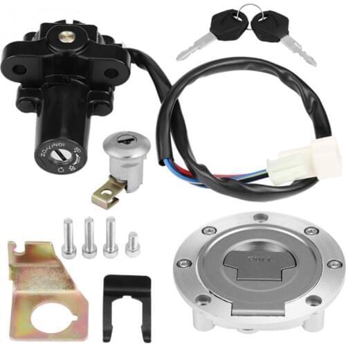Fuel Gas Cap Ignition Switch Seat Lock W/ Key Set for Yamaha YZF R1 R6 FZ6 2001-2012 Motorcycle Accessories Aluminum alloy