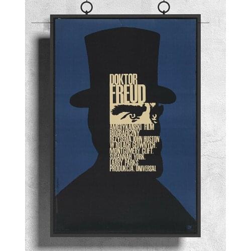L427 DOCTOR FREUD Movie Czech Polish Rare Silk Fabric Poster Art Decor Indoor Painting Gift
