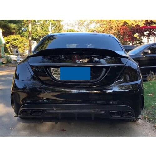 Lively2021 Fit For W205 Mercedes Benz C-class C180c260lc63amg Modified Small Enveloping Carbon Fiber Fd Rear Lip and Tail Throat