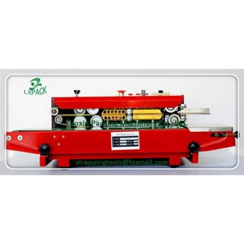 LX-PACK Brand Lowest Factory Price Continuous heat sealing machine for plastic fim bag for date print coding marking heat sealer