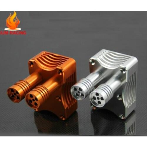 CNC Metal GR BOX Integration Exhaust REV BOX for 1/5 GTB RACING HPI ROFUN ROVAN KM MCD Baja 5b 5t 5sc TRUCK RC CAR Toys PARTS