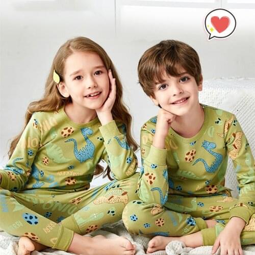Fashion Pure Cotton Cartoon Kids Pajamas Sets New Autumn Clothes Children Pyjamas Pajamas for Boys and Girls 2-8Years