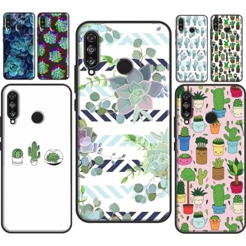 Cactus Succulent Soft Case For Huawei P30 Lite P20 P40 Mate 10 20 Pro P Smart 2019 Z 2021 Phone Back Cover