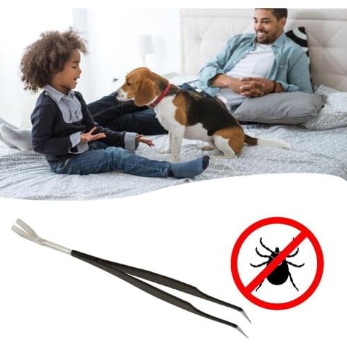 Pet Dog Tick Remover Tool Set Stainless Steel Tick Hook Flea Tick Tweezers Clip Remover Flea Comb for Dogs Cats Wholesale