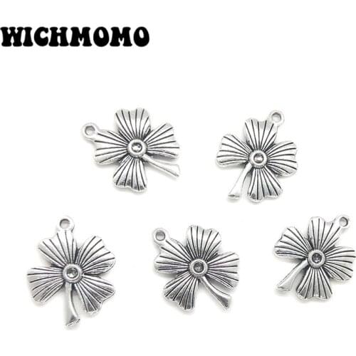 2019 New Fashion 10pieces/bag 23*18mm Zinc Alloy Four Leaf Clovers Charms Pendants DIY Necklaces Bracelets Jewelry Accessories