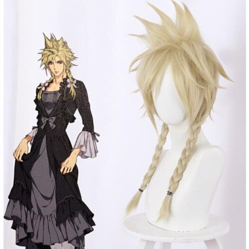 Final Fantasy VII 7 Cloud Strife Cosplay Wig Short 55cm Halloween Carnival Wigs Cosplay Prop