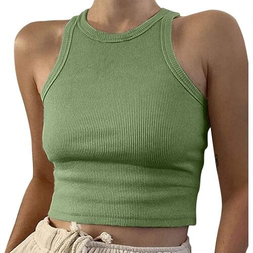 Casual Solid Color Womens Shirt Elastic Shoulder Strap Belly Button Camisole Top Womens Tops And Blouses Summer Tank Blusas