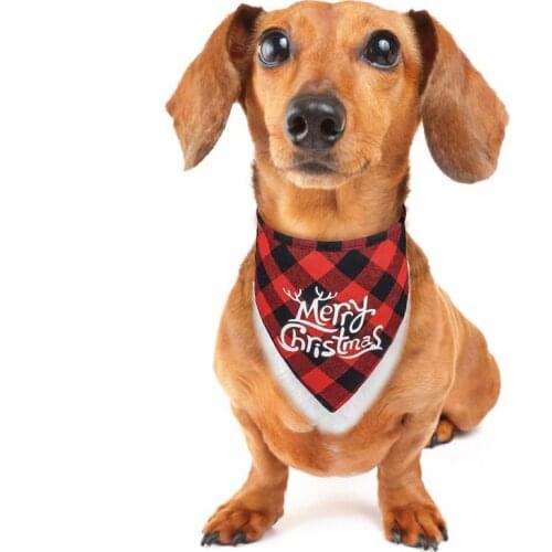 Christmas Classic Dog Bandana with Tassels Edges Pets Scarf Triangle Bibs Kerchief for Small Medium Large Dogs Cats