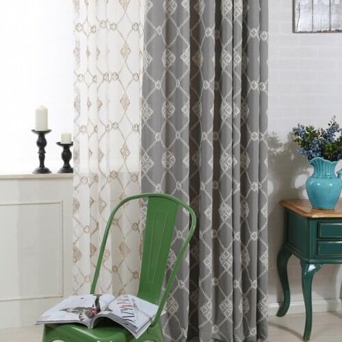 New Factory Direct Supply Mesh Printing Curtain Fabric Modern Simple Artificial Cotton Fabric Curtains for Living Room Bedroom