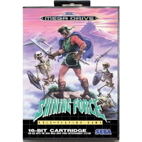 Shining Force with Box for 16 bit Sega MD Game Card for Mega Drive for Genesis Video Console