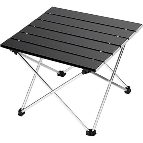 Outdoor Camping Table 50kg Aluminum Alloy Black Desk BBQ Foldable Table Ultralight Picnic Table Folding Outdoor Gear