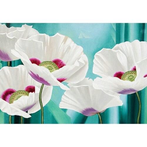 YIKEE diamond painting White flower,diamond painting abstract,diamond embroidery full K899