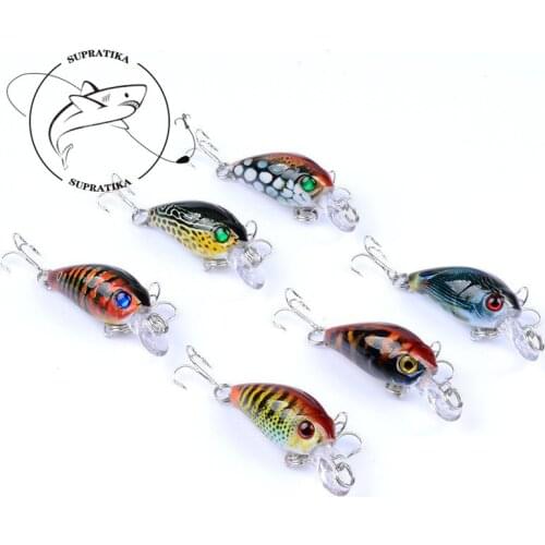1Pcs 4.5cm/4g Crank Sea Fishing Baits with 10# Hook Isca Suspend Artificial Peche Lures Wobbler for Pike Pescaria Tackle Gear