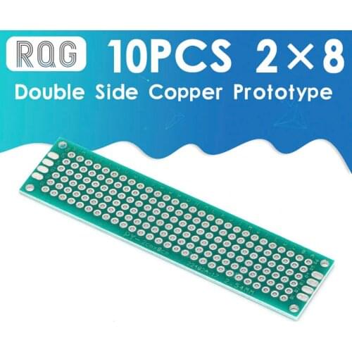 10pcs/lot 2x8 Double Side Copper Prototype PCB Universal Board Experimental Development Plate Green