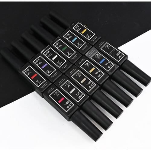 1bottle-15ml,Nail Art Line Polish Gel Kit,For French UV Painting & Drawing Acrylic Nails Glue DIY Draw Polish Liner Gels T501(3)