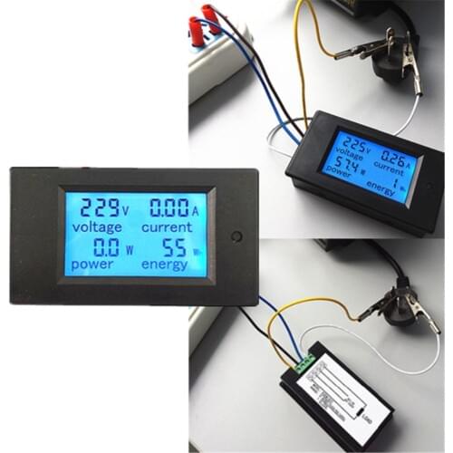 20A AC Digital LED Power Panel Meter Monitor Power Energy Voltmeter Ammeter