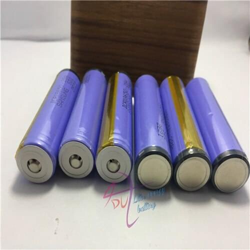 6pcs/lot USA CA) 28A ICR18650-28A SDI 18650 2800mah 3.7V Battery cell button top with protected