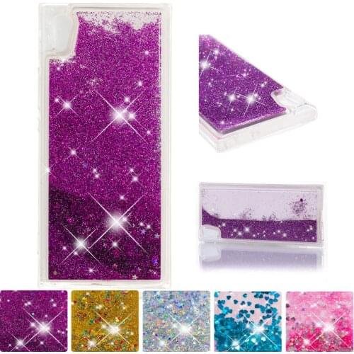 Bling Case for Sony Xperia XA1 Cute Glitter Liquid Quicksand Silicone Cover G3116 G3112 G3121 G3123 G3125 Fitted Phone Cases