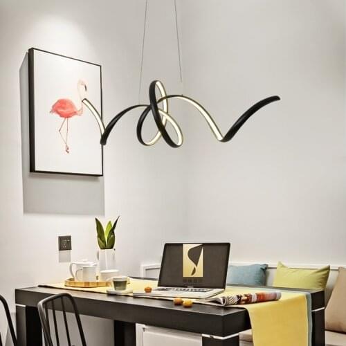 Black/white Modern led pendant lights living dining room kitchen aluminum hanglamp industrial lamp pendant Lamp light fixtures