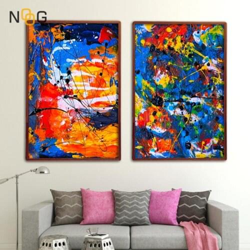 NOOG Colorful Abstract Poster Canvas Paintings Wall Art Poster and Prints Nordic Wall Pictures for Living Room Canvas Art Prints
