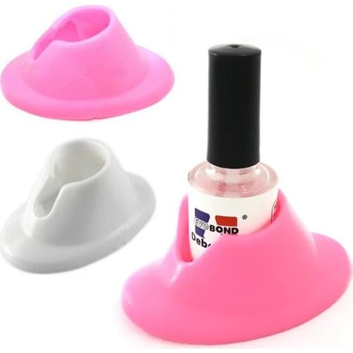 Cute Rubber Nail Polish Bottle Holder For Nail Art Varnish Polish Seat Rack For Acrylic Nail Glass Box Tool