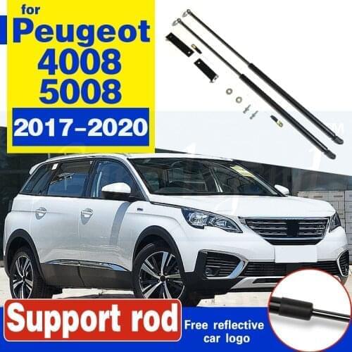 For Peugeot 4008 5008 2017-2020 Europe Version Car-styling Refit Bonnet Hood Gas Shock Lift Strut Bars Support Rod