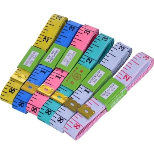 60 inch 150cm Double-Scale Double Sides Soft Tape Measure Body Measuring Tailor Ruler sewing Tool Flat mixed Colors