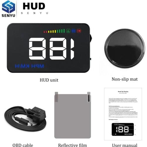 HUD Display Head Up Display A200 Car GPS A200 OBD OBD2 Diagnostic Tool Projector Digital Speedometer Car Speed Security Alarm
