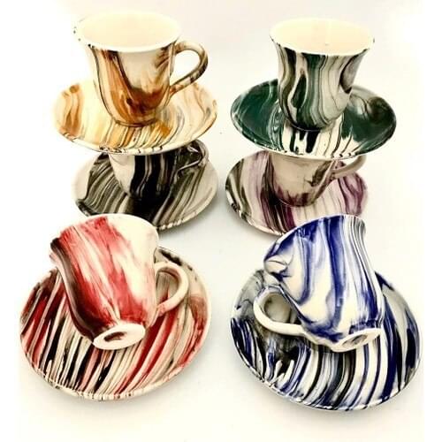 İlbay Çini Takı Coffee Cups And Saucers