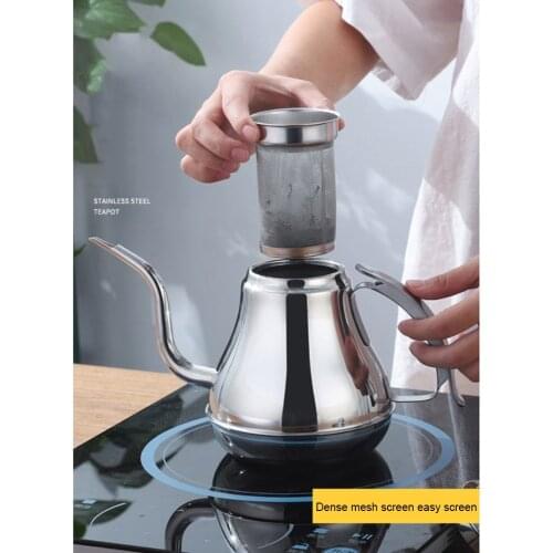 1.2/1.8L Stainless Steel Coffee Drip Pot Gooseneck Kettle Teapot Tea Maker With Filter Induction Cooker Tea Kettle Kitchen tools