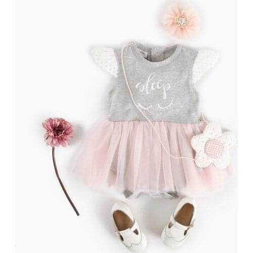 Baby Girl Romper Jumpsuit Infant Baby Girls Lace Ruffle Romper Dress Kids Clothes Summer 2020 Baby Princess Dress Girls Costumes
