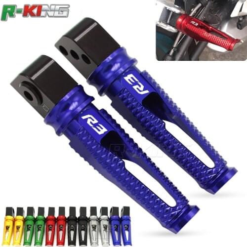 Motorcycle Accesstories Rear Foot Pegs Footrest Adapter Rider/Passenger Footpegs For Yamaha R3 YZF-R3 YZFR3