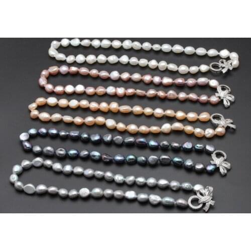 Real Freshwater pearl necklace 11-12mm 20inchbaroque wedding girl birthday best gift white natural pearl necklac