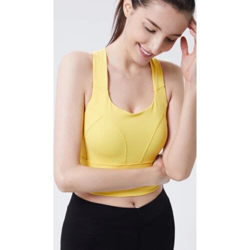 The new workout base fitness can be worn on the outside to show thin mid-length slim-fitting sports yoga bra for women