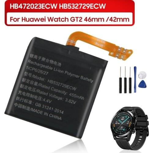 Original Replacement Battery HB532729ECW HB472023ECW For Huawei Watch GT2 GT 2 46mm 42mm Genuine Battery