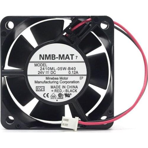 Original Waterproof fan For NMB 2410ML-05W-B40 6025 24V 0.12A Converter Radiator cooling Fan