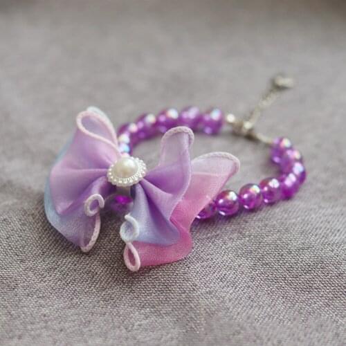 Pet Necklace Accessories Princess Pearl Collar For Puppies Dogs Cats Small Animals Wedding Jewelry Small Puppy For Yorkshire